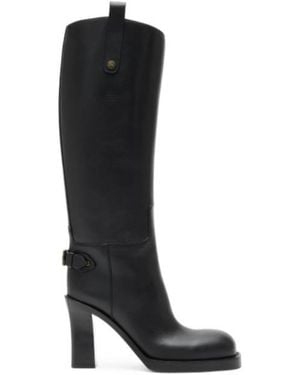 Burberry Cavalier Heel Boots - Black