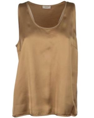 Peserico Chain-Trim Top - Brown