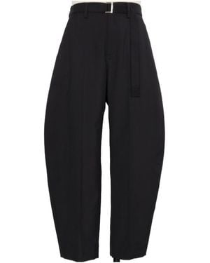 Sacai Casual Trousers With Belt Loops - Blue