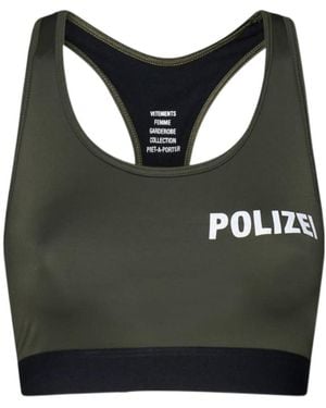 Vetements Logo Sports Bra - Black