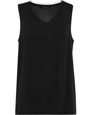 Fabiana Filippi Sleeveless V-Neck Vest - Black