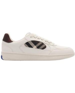Burberry Checked Low-Top Trainers - Multicolour