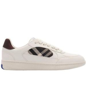 Burberry Checked Low-Top Trainers - Multicolour