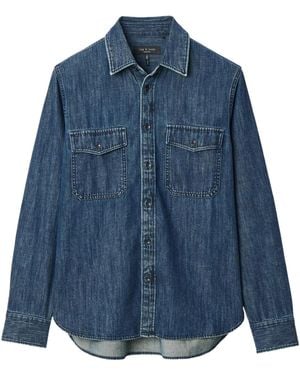 Rag & Bone Long-Sleeved Shirt - Blue