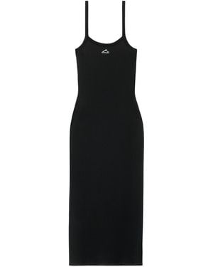 Alexander Wang 3D Logo Mesh Sleeveless Midi Dress - Black