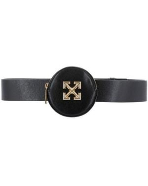 Off-White c/o Virgil Abloh Arrows Plaque Purse Belt - White