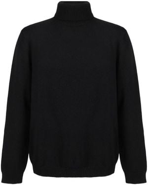Roberto Collina High-Neck Long-Sleeved Jumper - Black