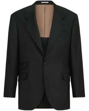 Brunello Cucinelli Long-Sleeved Suit Jacket - Black