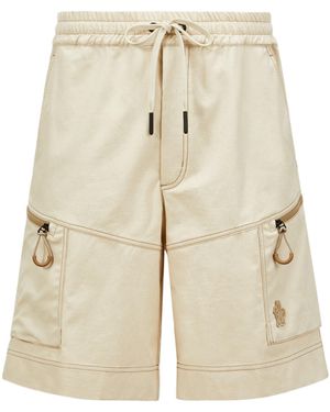 Moncler Grenoble Drill Cargo Shorts - Natural