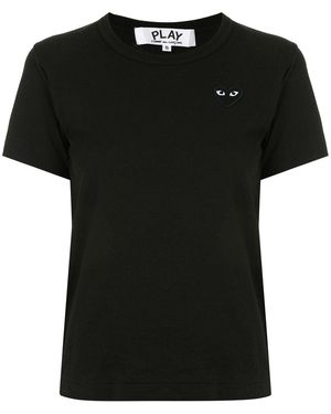 COMME DES GARÇONS PLAY Heart Embroidered Slim Fit T-Shirt - Black