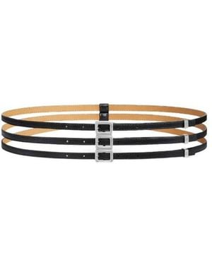 Courreges Square Leather Triple Belt - White