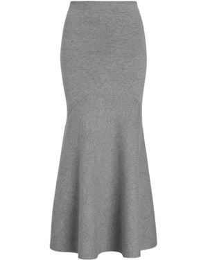 Patou Wool Peplum Skirt - Gray
