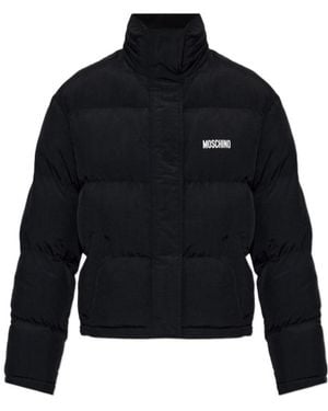 Moschino Long-Sleeved Cotton-Padded Jacket - Blue