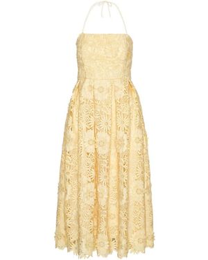 ROTATE BIRGER CHRISTENSEN 3D Lace Midi Dress - Metallic