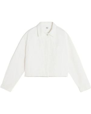 Maison Kitsuné Maison Kitsuné Cropped Boxy Jacket - White