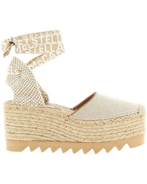 Stella McCartney Gaia Wedge Espadrilles - Metallic