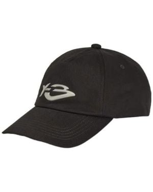 Y-3 Logo Embroidered Baseball Hat - Black