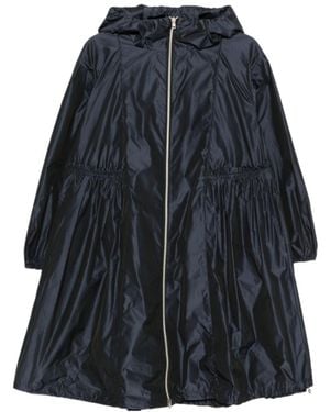 Herno Zip-Up Hooded Coat - Blue