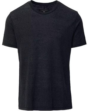 Rag & Bone Classic Linen Tee - Black