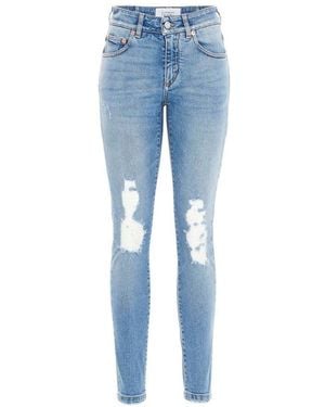 Givenchy Ripped Mid-Rise Skinny Jeans - Blue