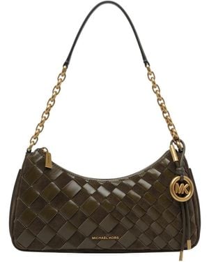Michael Kors Zippered Shoulder Bag - Grey