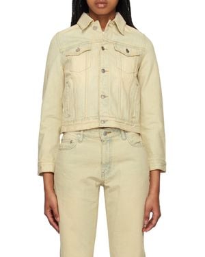 we11done Logo Denim Jacket - Natural