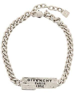 Givenchy Tape Designer-Engraved Chain Bracelet - Metallic