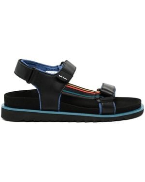 Paul Smith Logo Stripe Detailed Sandals - Black