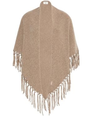 Weekend by Maxmara Fringed Wool Shawl - White