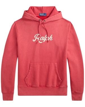 Ralph Lauren Polo Logo Print Hoodie - Red