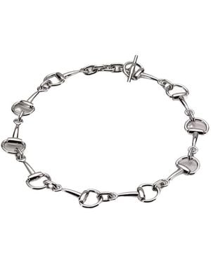 Gucci Horsebit Motif Necklace - White