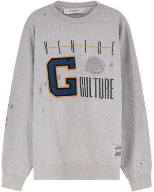 Golden Goose Graphic Distressed Sweatshirt - Grey