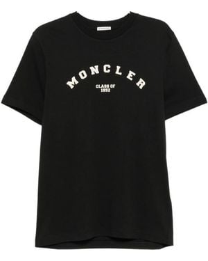 Moncler Logo-Print Short-Sleeves T-Shirt - Black