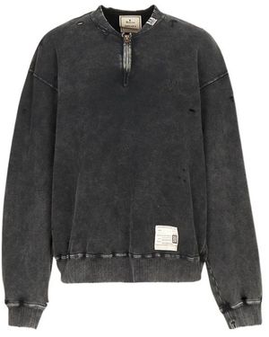 Maison Mihara Yasuhiro Distressed-Effect Jumper - Grey