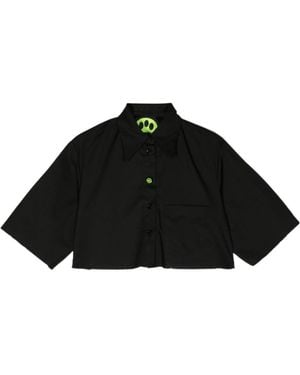 Barrow Logo-Print Cotton Shirt - Black