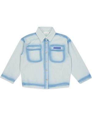 Palm Angels Gradient Lapel Longsleeve Jacket - Blue