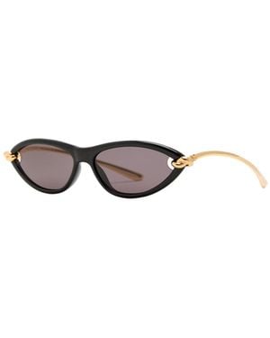 Bottega Veneta Narrow Cat-Eye Sunglasses - White