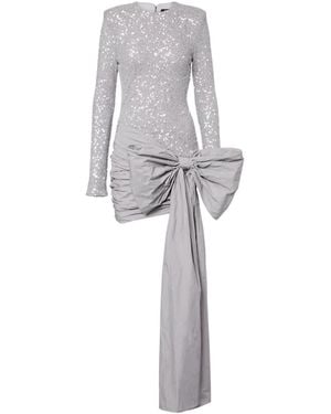 ROTATE BIRGER CHRISTENSEN Bow Sequin Dress - Grey