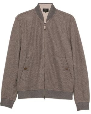 Brioni Zip-Up Bomber Jacket - Brown