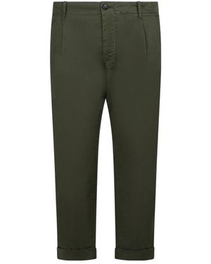 Original Vintage Style Straight Casual Trousers - Green