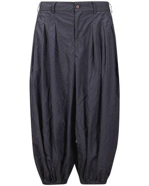 Comme des Garçons Comme Des Garçons Comme Des Garçons Pleated Wide Leg Trousers - Blue