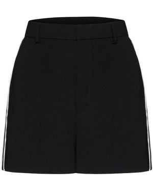 RED Valentino Contrasted-Trim Shorts - Black