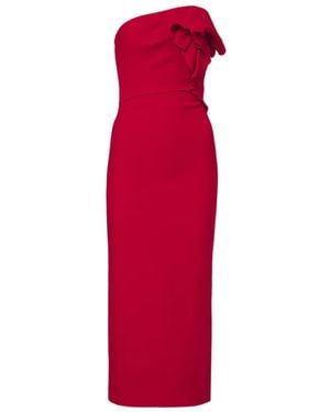 Roland Mouret Draped Ruffle Dress - Red