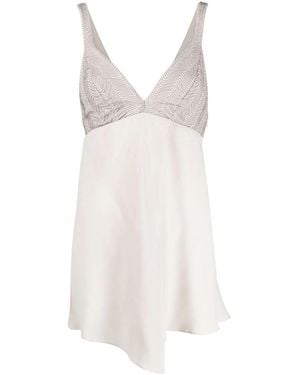 Brunello Cucinelli V-Neck Sleeveless Sling - White