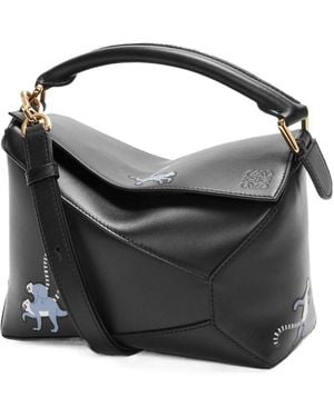 Loewe Lemur Small Puzzle Bag - Black