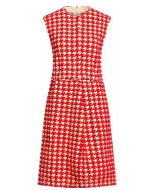 Burberry Houndstooth Dress - Red