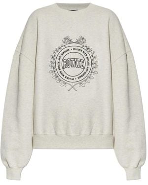 ROTATE BIRGER CHRISTENSEN Logo Embroidery Sweatshirt - White