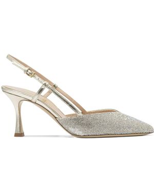 Ninalilou 65Mm Crystal-Embellished Slingback Court Shoes - White