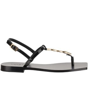 Versace V-Chain Square-Toe Sandals - White