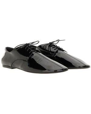 Dries Van Noten Shiny Lace-Up Derby Shoes - Black